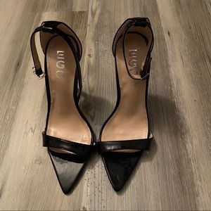 Ego pointed toe black heels